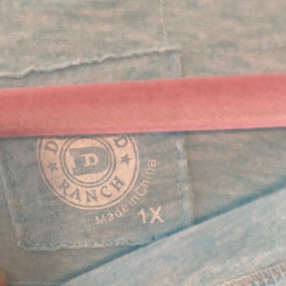 Double D Ranch Light Blue Rhinestone Tee - Picture 5 of 8